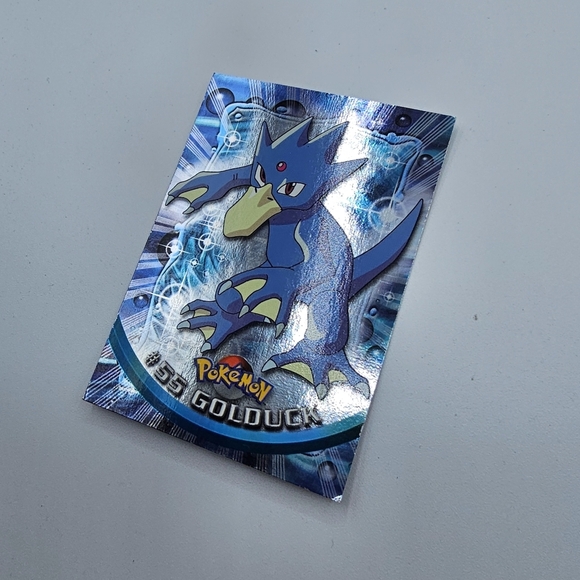 Pokemon 1999 TOPPS Golduck #55 Foil Chrome Blue Logo TV Animation Edition Card - Picture 2 of 4
